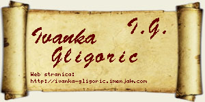 Ivanka Gligorić vizit kartica